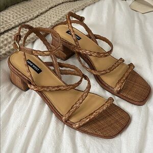 Nine West Tan Braided Sandals